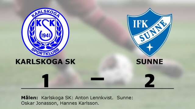 Karlskoga SK förlorade mot IFK Sunne