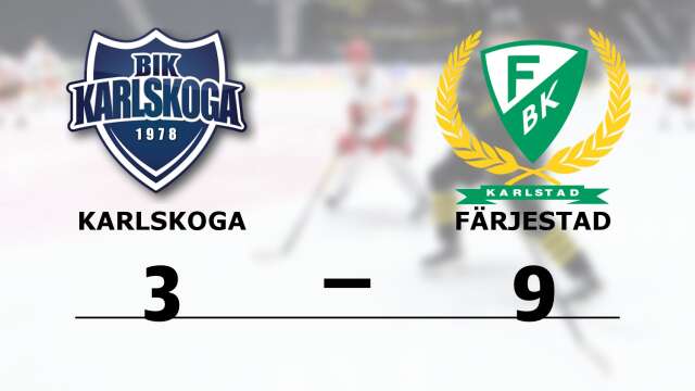 BIK Karlskoga Junior förlorade mot Färjestad BK Junior