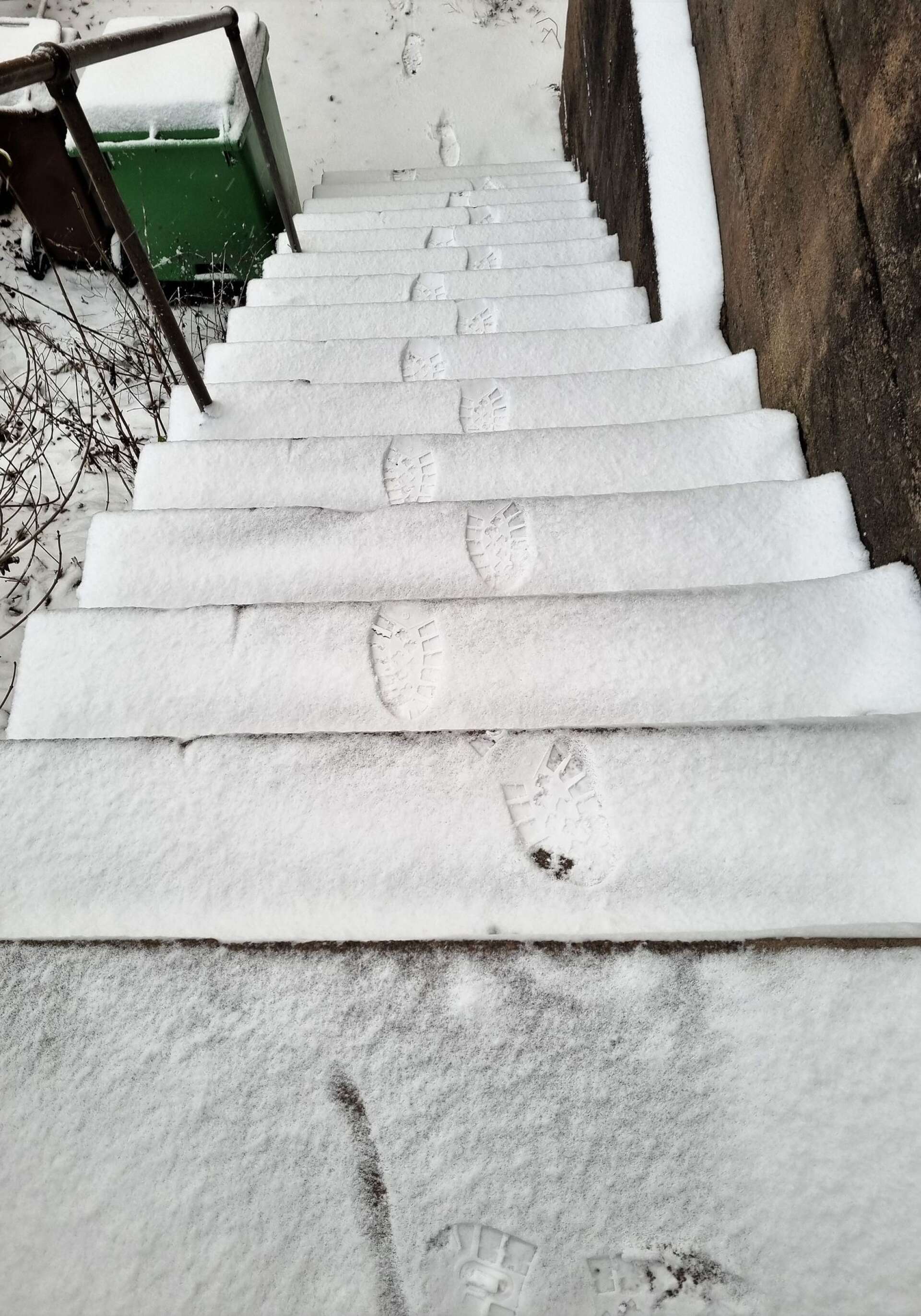 I Bengtsfors snöade det under måndagsförmiddagen. 
