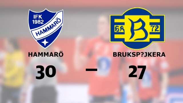 IFK Hammarö vann mot HK Brukspôjkera