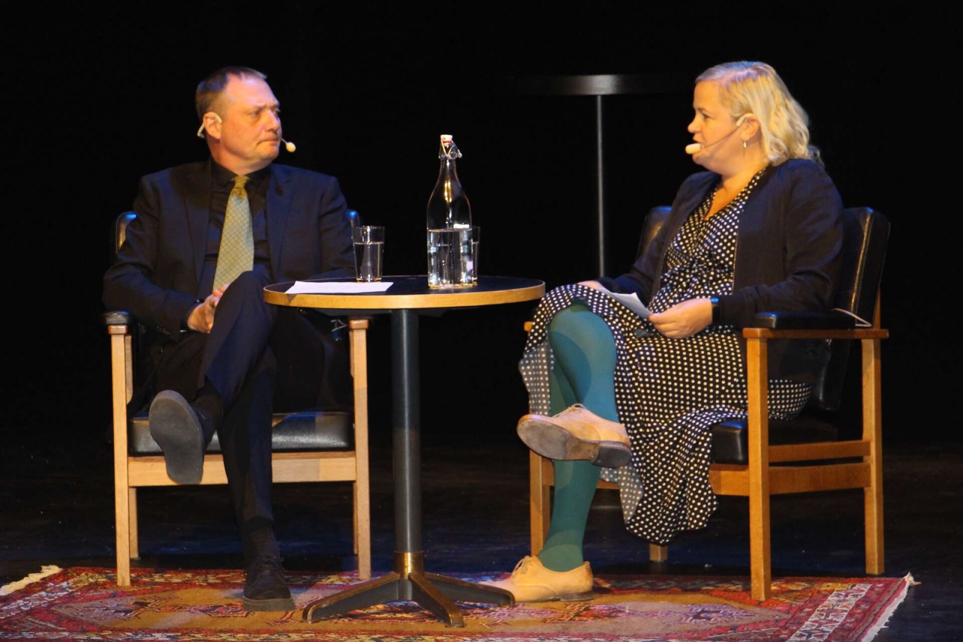 Magnus Carlson och Johanna Stål samtalade om vad man kan göra för att leva mer hållbart.