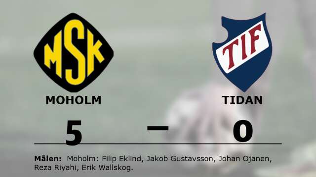 Moholms SK vann mot Tidans IF