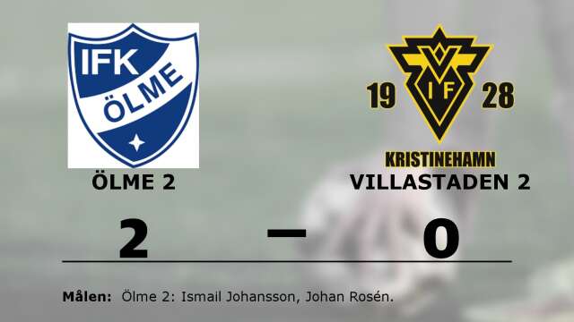IFK Ölme vann mot Villastadens IF