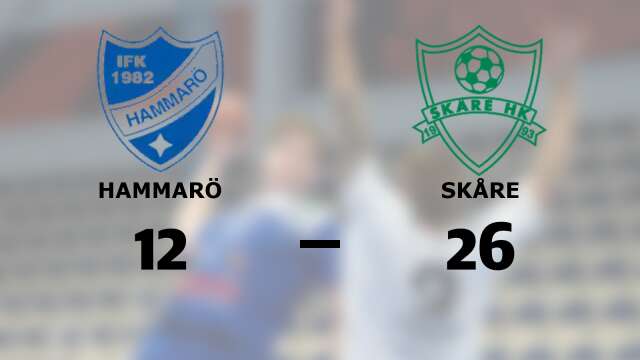 IFK Hammarö förlorade mot Skåre HK