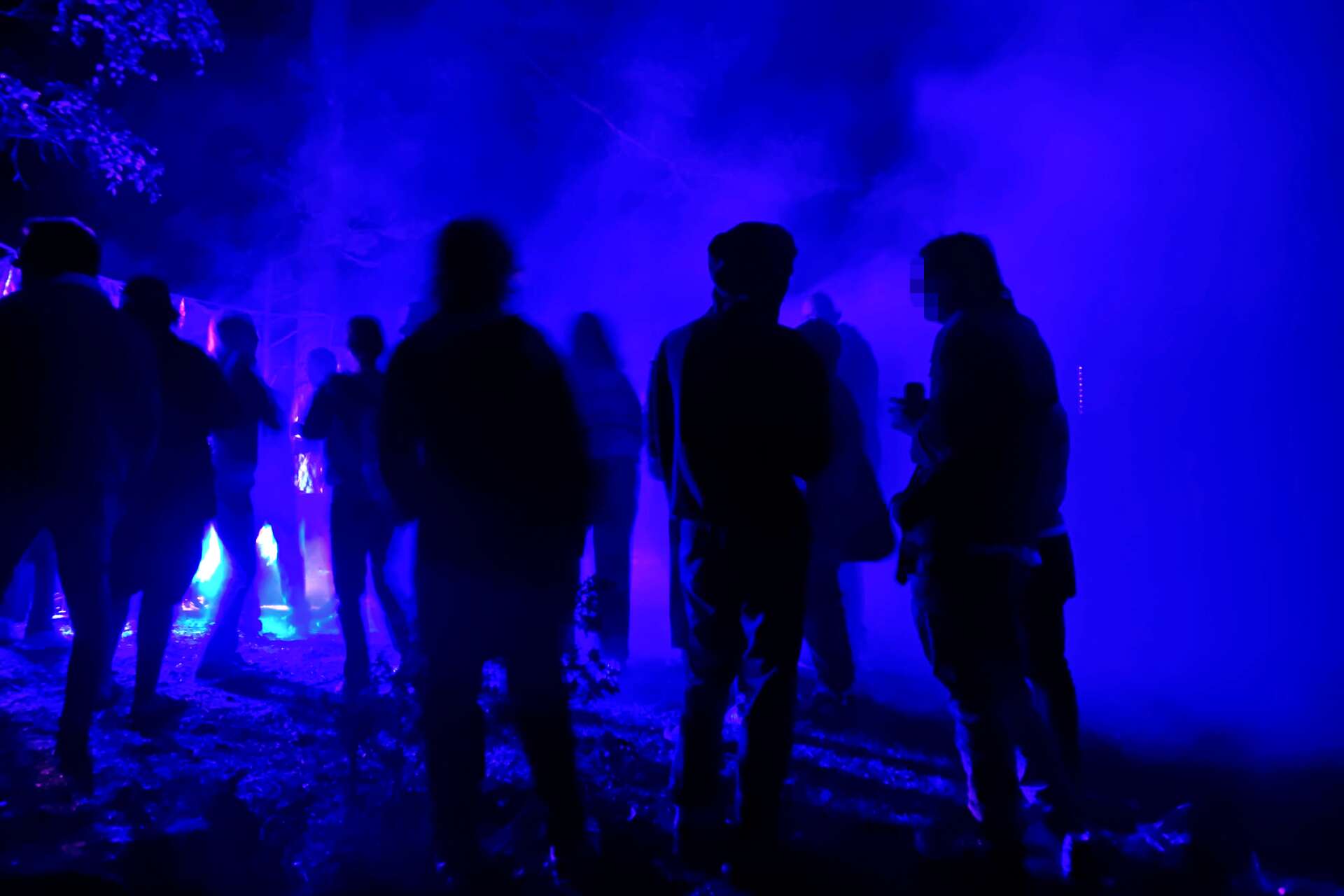 Runt om i Värmland arrangeras illegala rejv, men polisen i Värmland upplever inte festerna som ett stort problem. Bilden är tagen under ett skogsrejv som hölls i augusti utanför Karlstad.