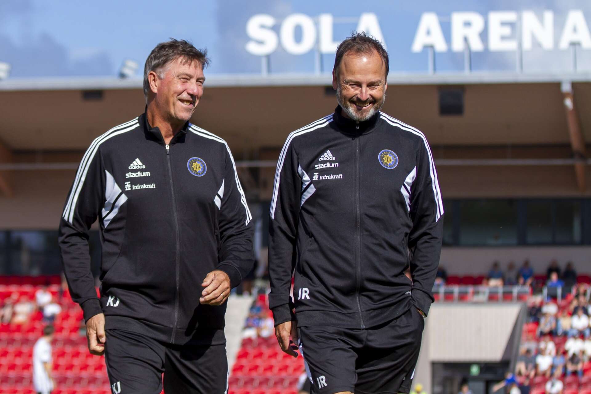 Huvudcoach Kjell Jonevret och assisterande tränare Jonas Rehnberg.