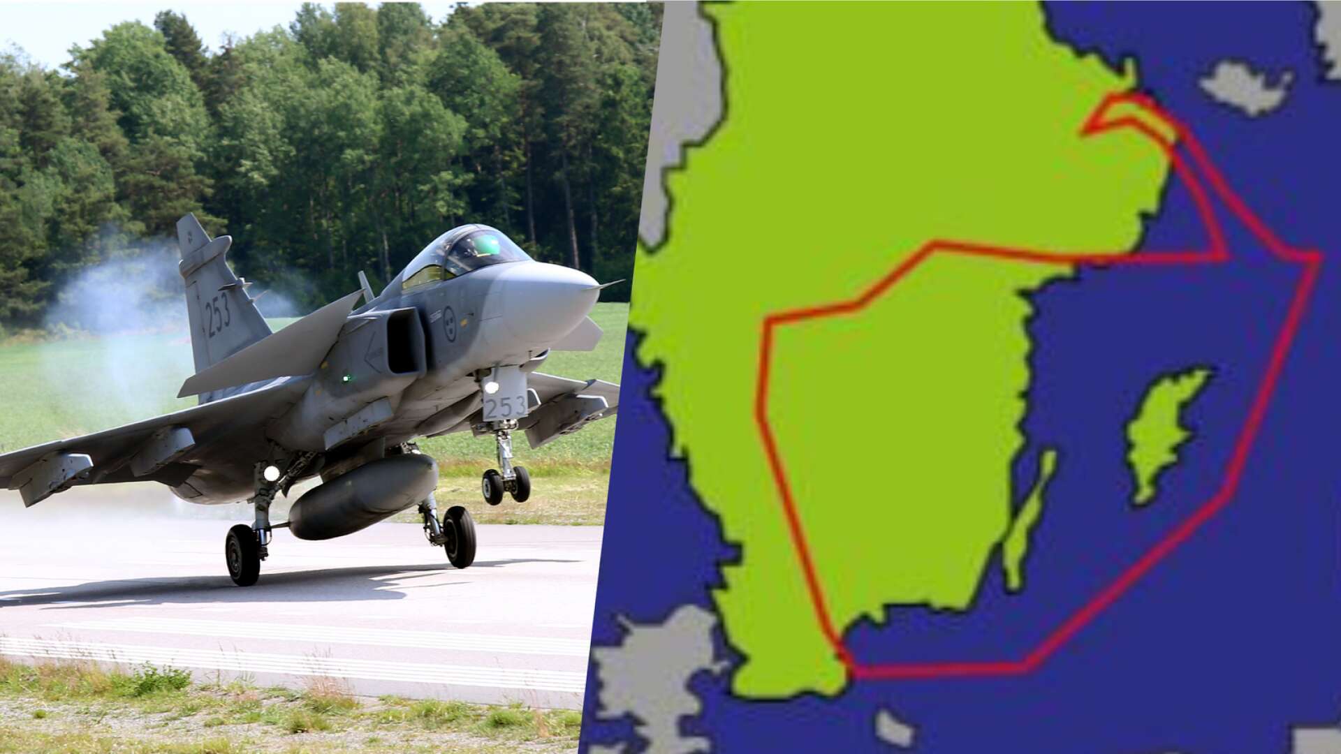 Luftförsvarsövning 2021 inleds på torsdag och övningsområde omfattar stora delar av södra Sverige med Såtenäs som västlig utpost.