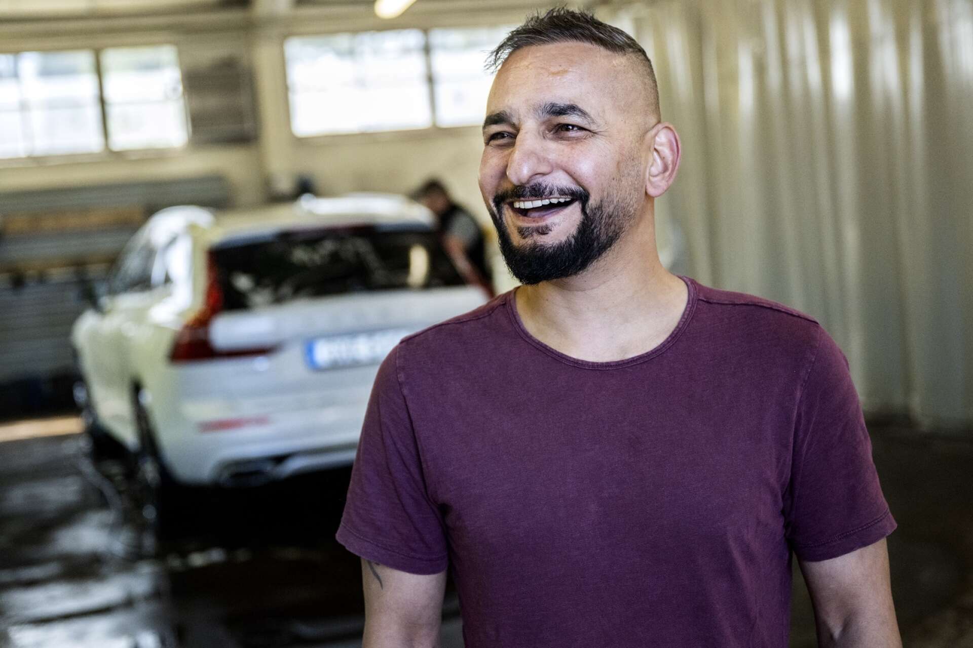 Khalid Al Abdi har 13 år i biltvättarbranschen och jobbade på tre företag innan.