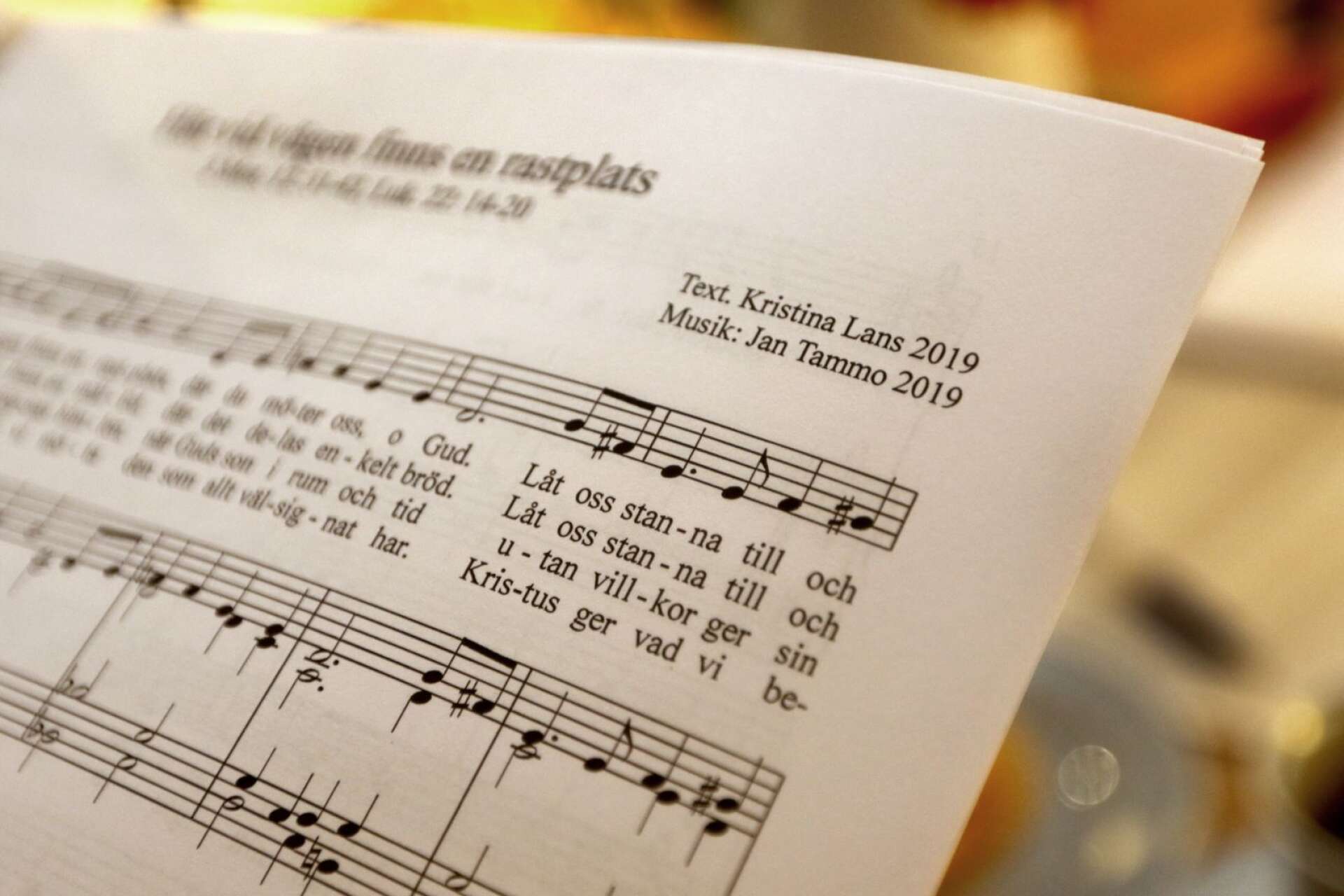 Kyrkomusikern Jan Tammo har tonsatt Kristinas psalmer.