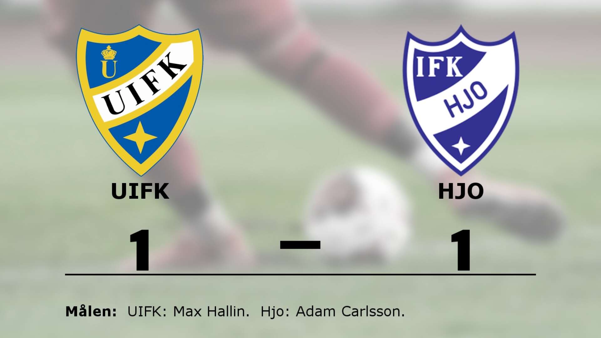 Ulricehamns IFK spelade lika mot IFK Hjo