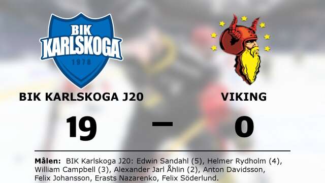 BIK Karlskoga J20 vann mot Viking HC