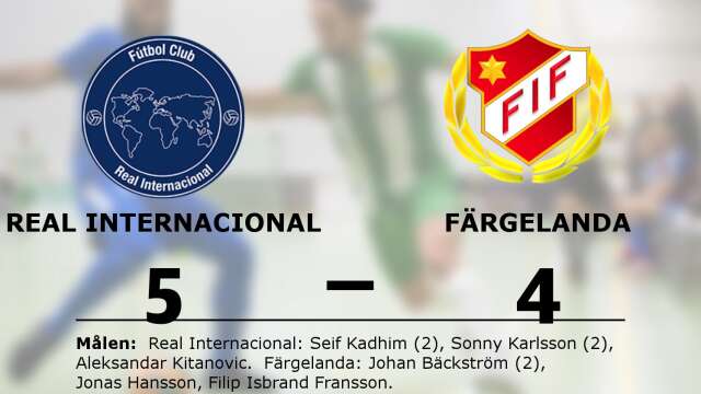 FC Real Internacional vann mot Färgelanda IF