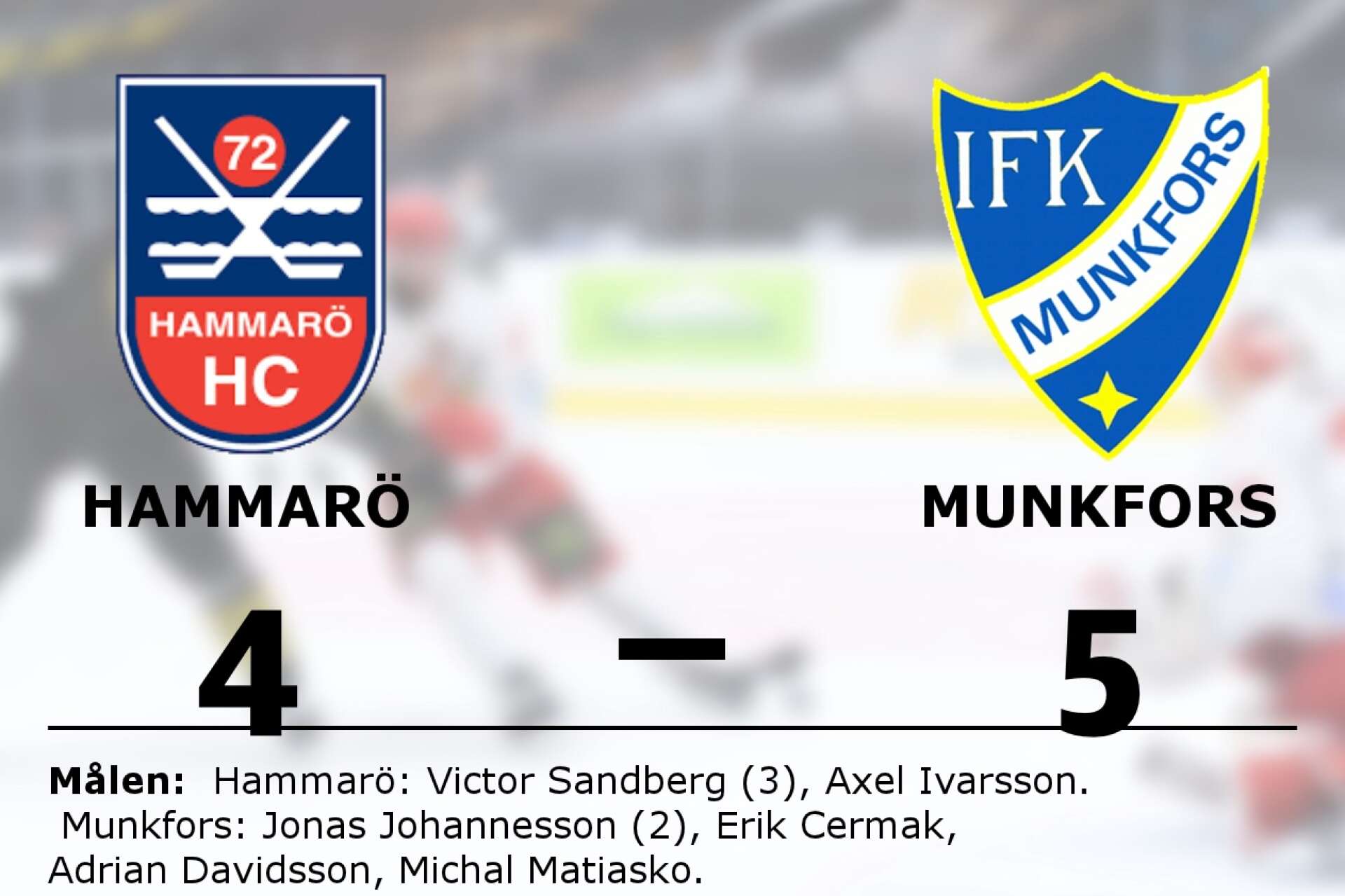 Hammarö HC förlorade mot IFK Munkfors