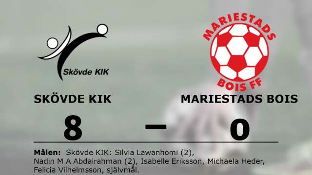Skövde KIK vann mot Mariestads Bois FF