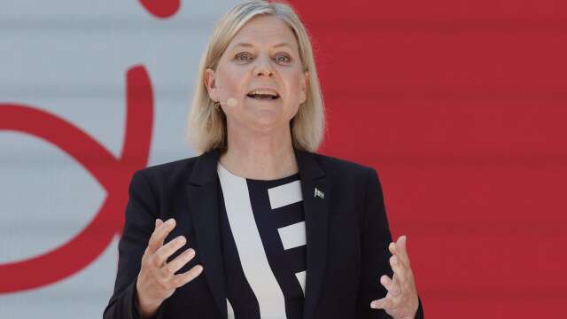 Socialdemokraternas partiledare Magdalena Andersson talade under politikerveckan i Almedalen under torsdagen.