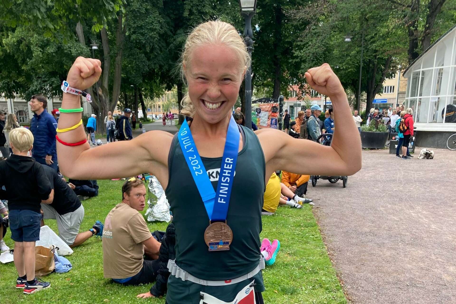 Wilma Modig tog hem segern i Ironman 70.3 i Jönköping i klassen 18–24 år.