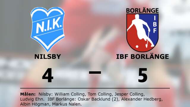 Nilsby IK förlorade mot IBF Borlänge