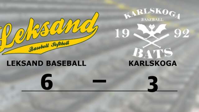 Leksand Baseball vann mot Karlskoga Bats