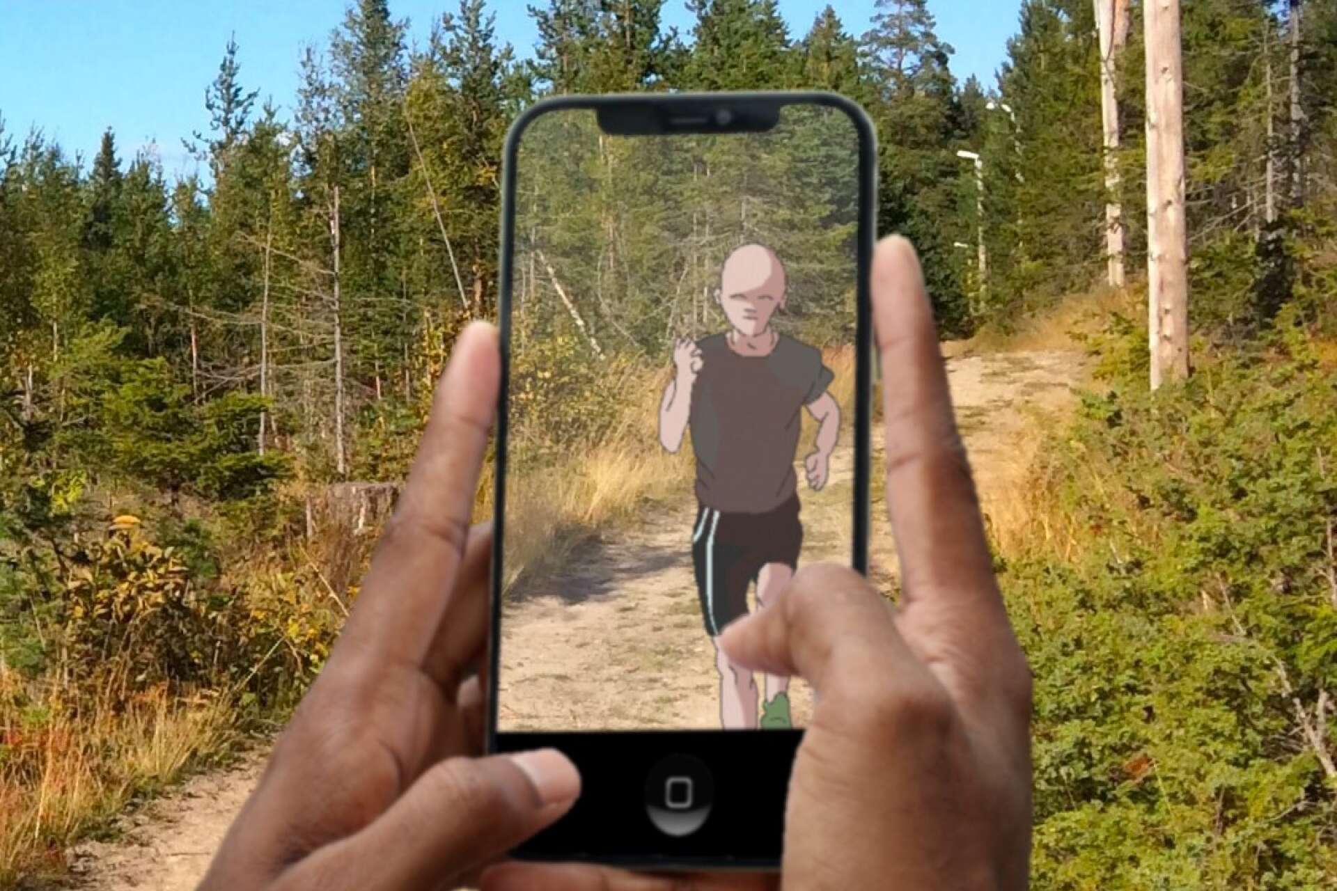 Så här kan det se ut på skärmen: en joggare uppenbarar sig framför dig, och i samma miljö som du själv står i.