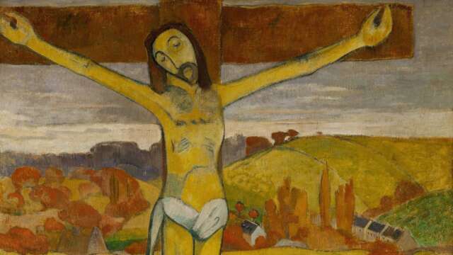 I Gaugains målning Le Christ jaune, Den gule Kristus, låter han  Kristus dö för människorna i 1800-talets Frankrike. Målningen är beskuren.