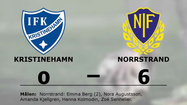 IFK Kristinehamn Fotboll förlorade mot Norrstrands IF