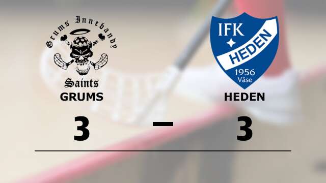 Grums IBK spelade lika mot IFK Heden