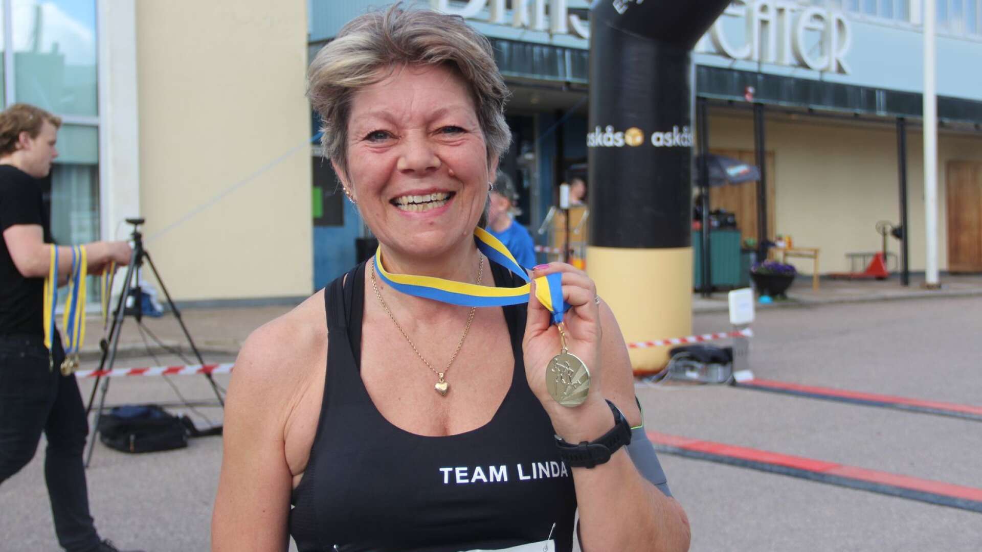 Birgitta Rudqvist var nöjd efter att ha kommit i mål i Fibraloppet.