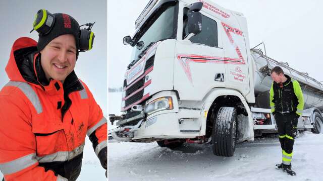 Snöovädret drog in över Skaraborg – då fick inte Robin Andersson någon ursäkt att vila