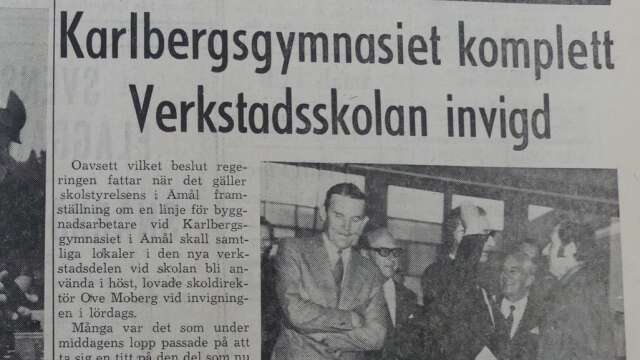 1972 invigdes Karlbergsgymnasiets verkstadsdel.