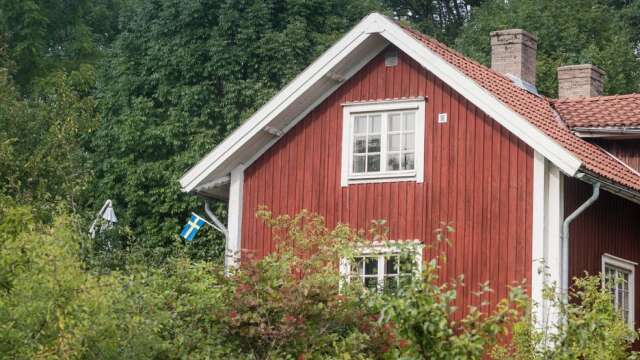 En man beställde målning av sitt hus – slutade med en flagande fasad. Genrebild.