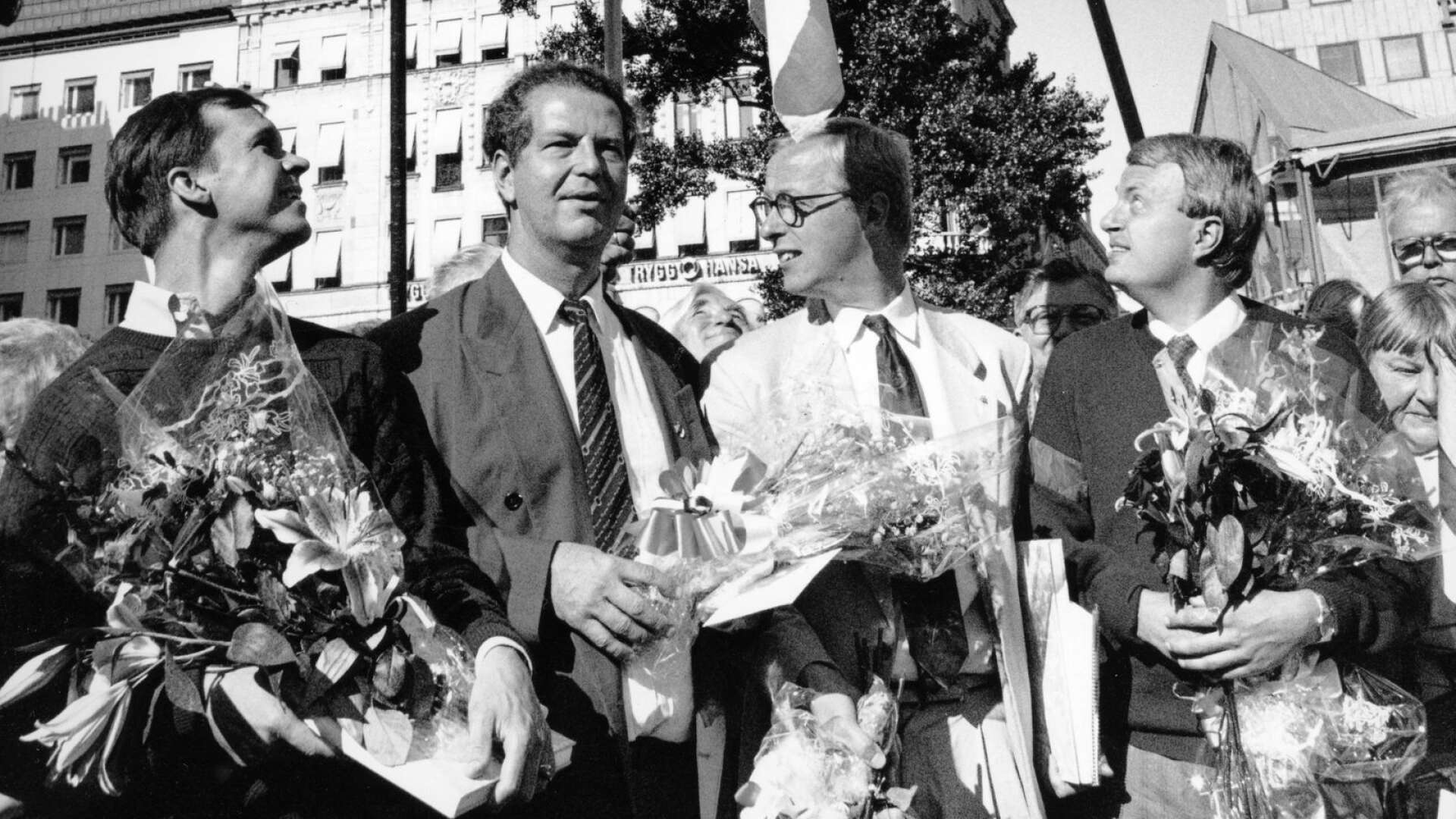 Andres Küng (andre från vänster) var en av initiativtagarna till Måndagsrörelsen till stöd för de baltiska staternas självständighet från Sovjetunionen, skriver Agne Sandberg.