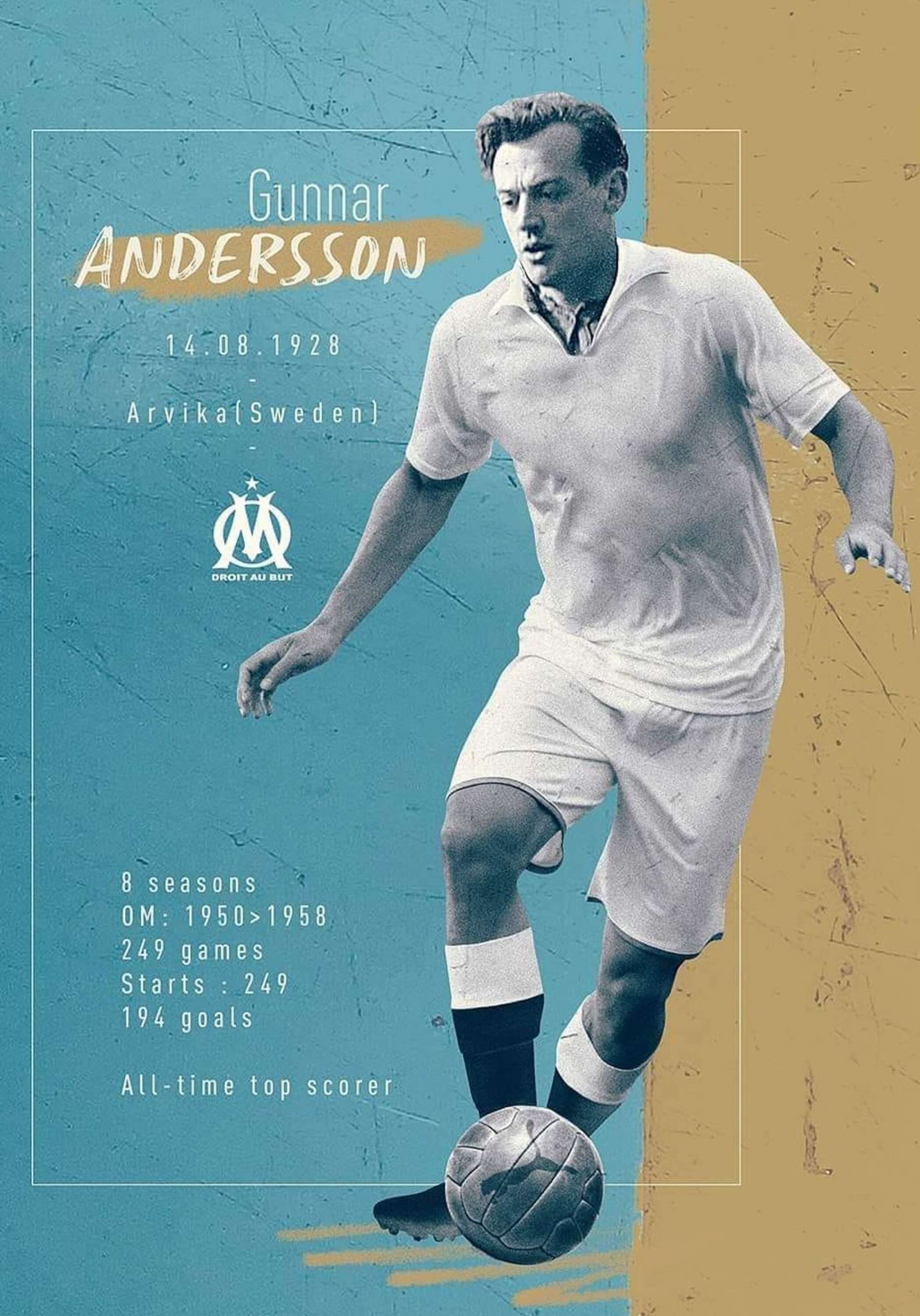Gunnar Andersson, som växte upp i Säffle men fostrades i IFK Åmål, hade en sagolik proffskarriär i Marseille.