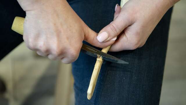 En man åtalades för att bära kniv i centrum. Kniven på bilden används dock till att tälja.