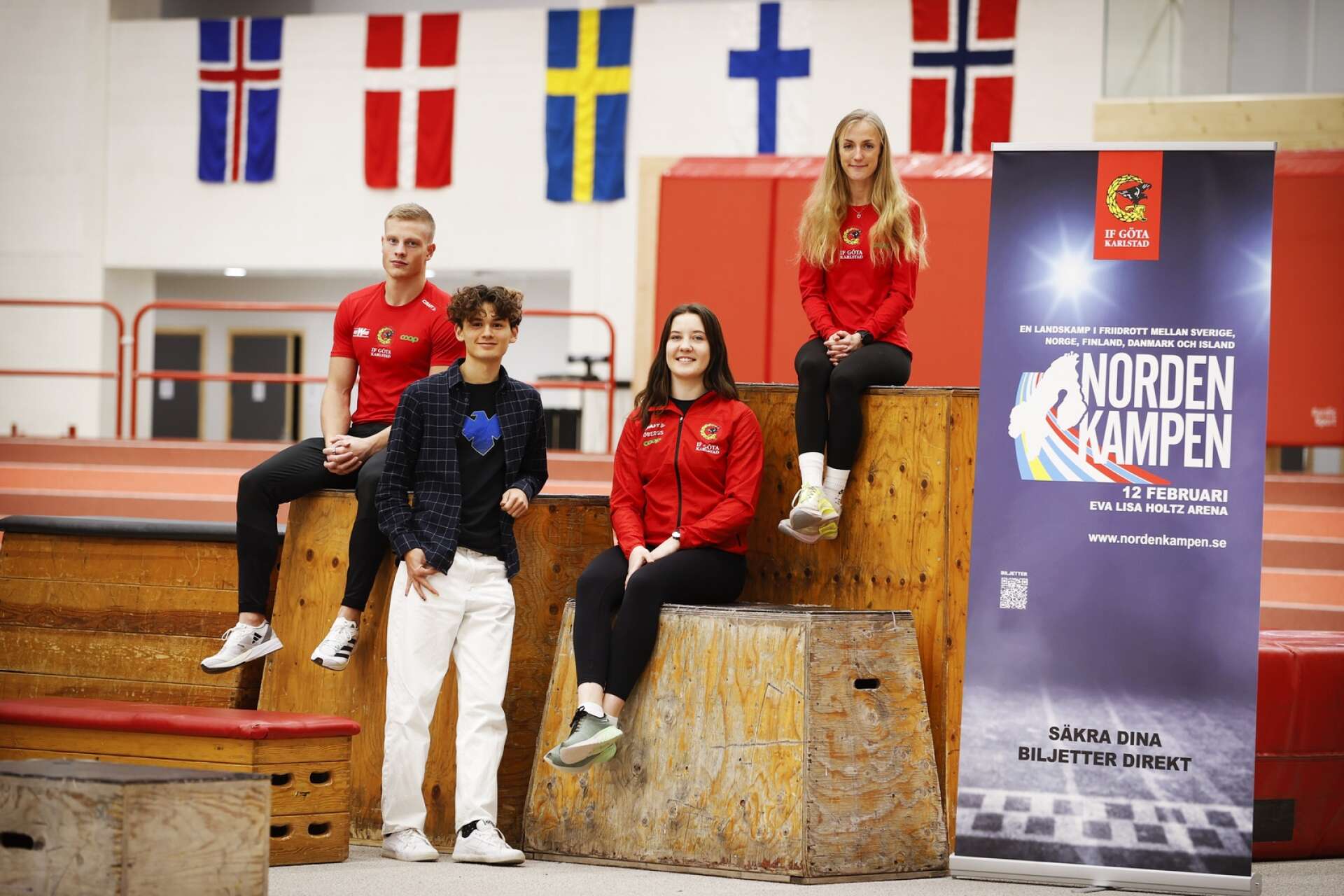 Henrik Larsson, Melwin Lycke Holm, Sara Forssell och Olivia Weslien försvarar de värmländska färgerna när Nordenkampen avgörs i Karlstad under söndagen.