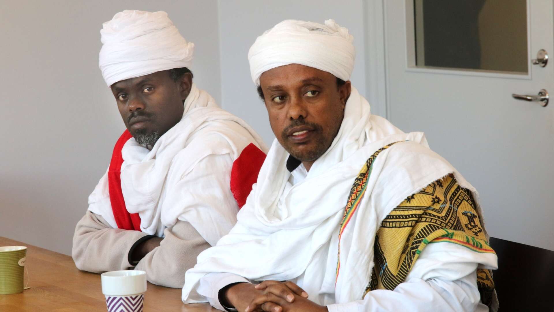 Teka Wuibe Woldemariam och Mekonen Gebremeskel Amagu från staden Lalibela i Etiopien kan summera vad de lärt sig om svensk kulturvård under sin tid i Mariestad.