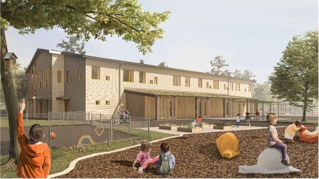Den nya förskolan på Färjestad ska kunna ta emot 120 barn fördelat på tre avdelningar. Förskolan byggs i två våningsplan.