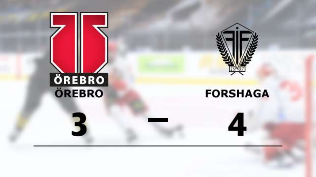 Örebro Hockey förlorade mot Forshaga IF Ishockey