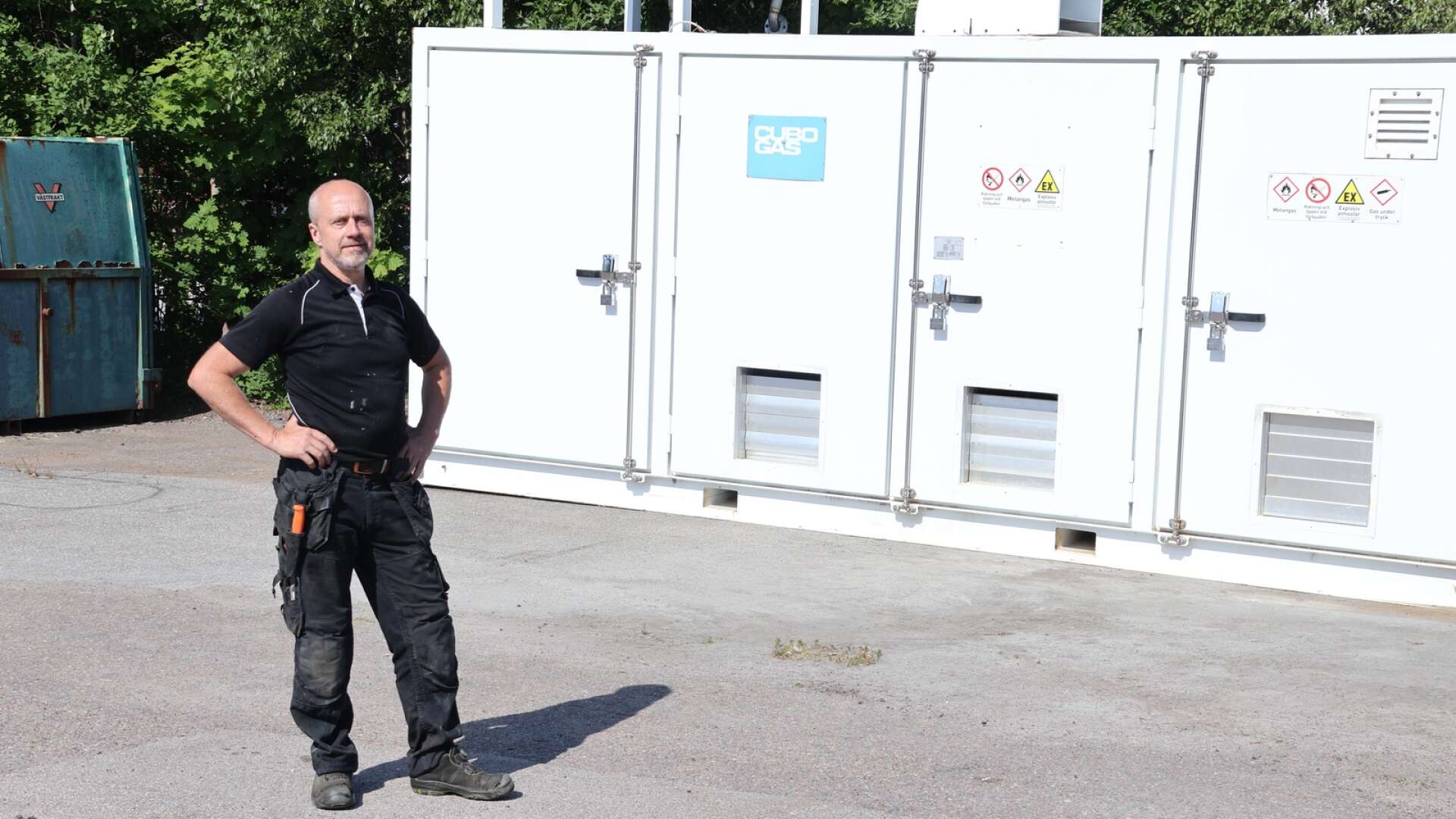 Mikael Vesala tänker starta en biogasmack i Färgelanda. Platsen för detta blir vid den tidigare macken på Centrumvägen.