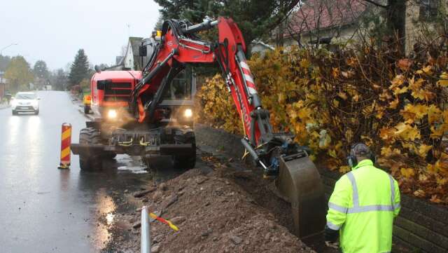 Hösten 2014 pågick ett intensivt arbete med att gräva ned fiberslangar i Åmåls centralort.