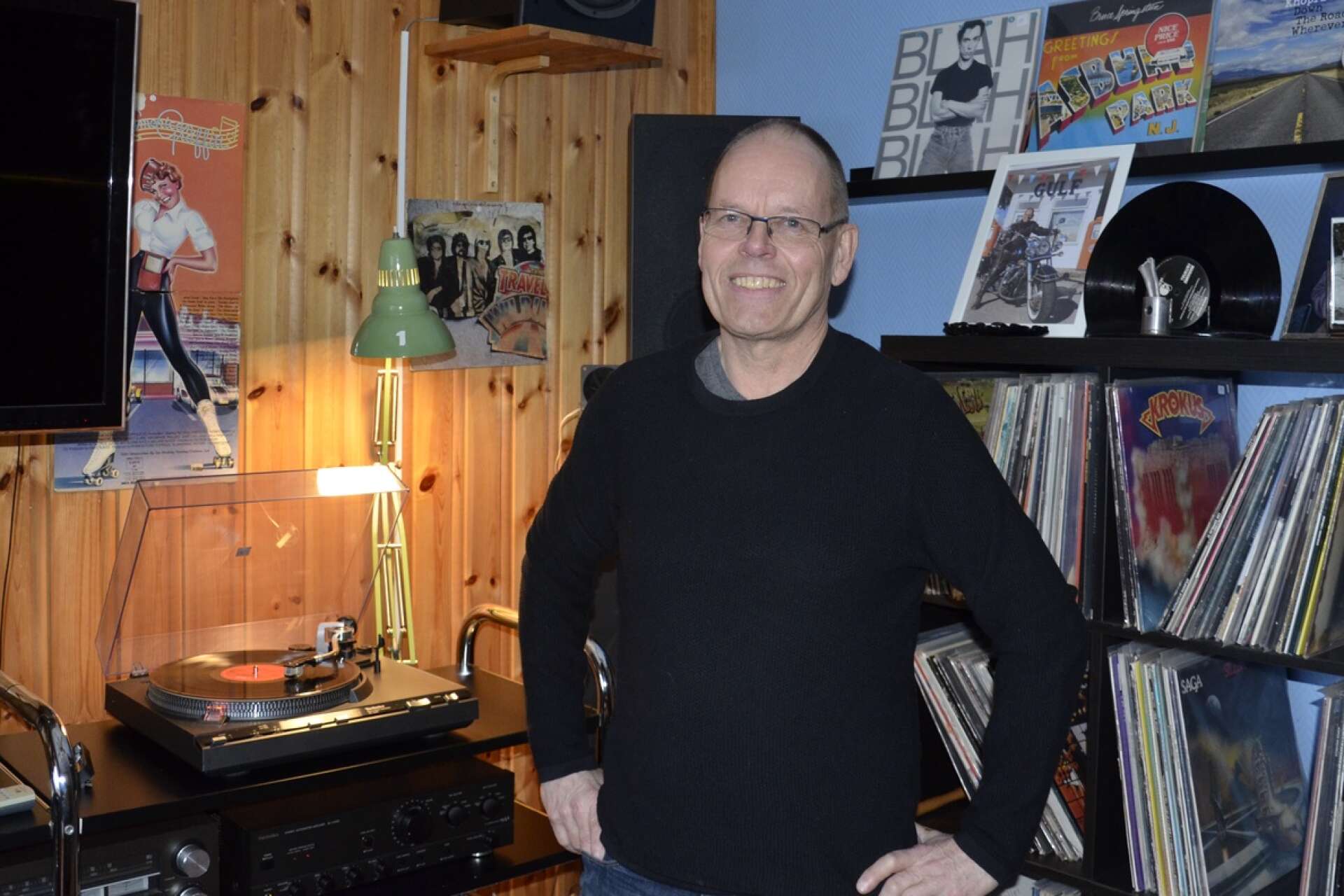 Staffan Hagberg fyllde 65 år den första februari. Han har flera intressen, bland annat att samla på LP-skivor, i samlingen finns omkring 450 skivor.