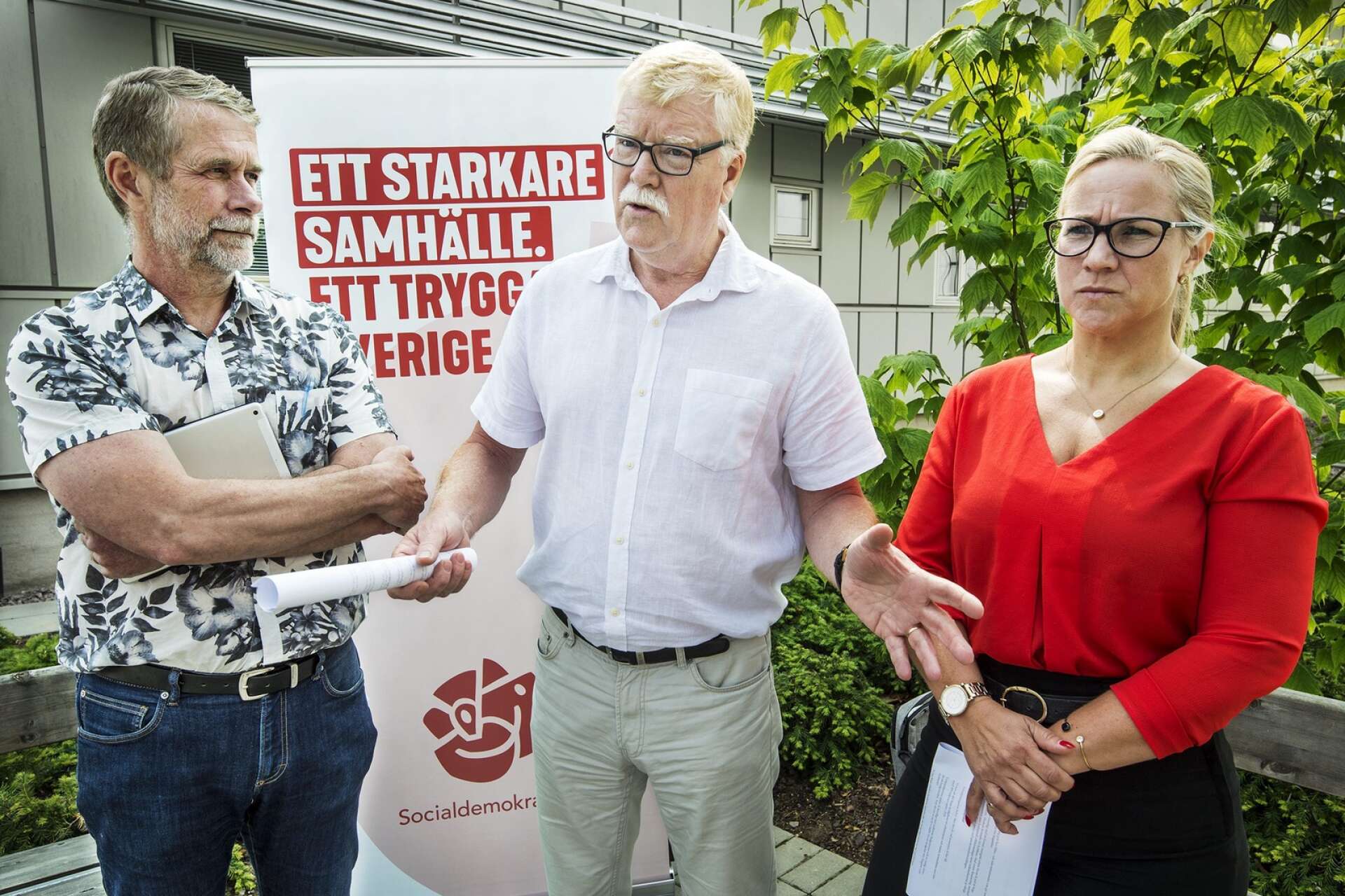 Socialdemokraternas regionpolitiker Mats Sandström, Ulric Andersson och Åsa Johansson tillsammans med Linda Larsson (ej med på bilden) lägger nu en motion där ett personalutskott under regionstyrelsen föreslås.