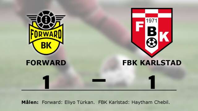 BK Forward spelade lika mot FBK Karlstad
