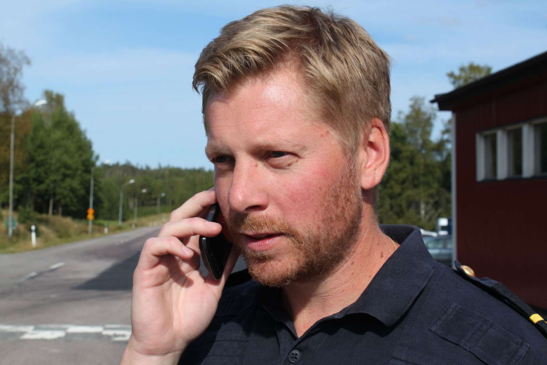 Stefan Persson vid tullstationen i Hån.