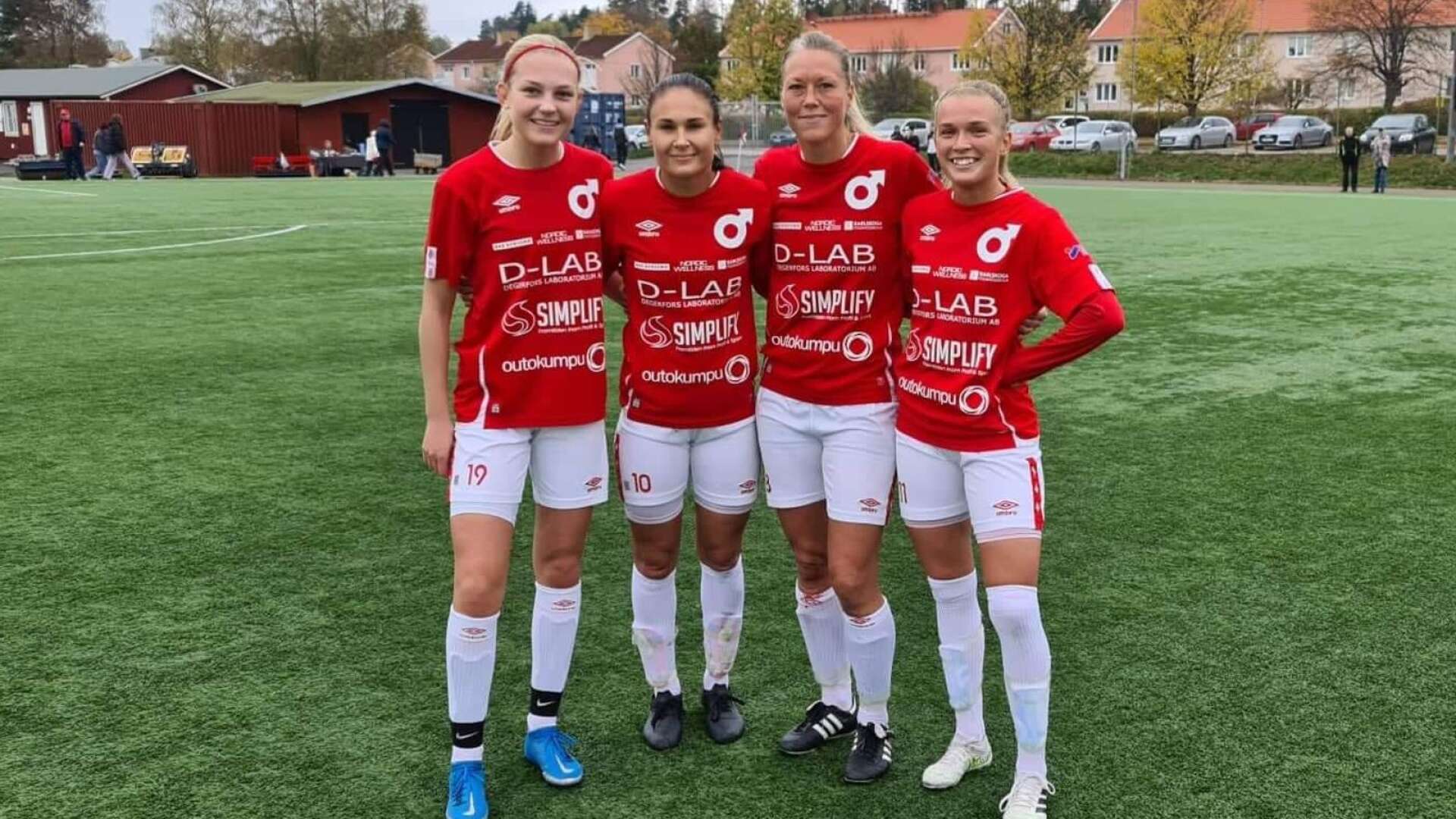 Ida Henriksson, Jessica Karlsson, Rosemarie Orr och Maja Edlund gjorde Degerfors mål. 