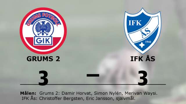 Grums IK Fotboll spelade lika mot IFK Ås