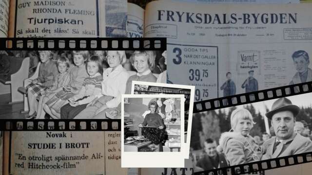 Nyheterna i Fryksdalsbygden, 1959, handlade bland annat om nybyggen, kusindop, barnfilmklubbar och tipsvinster. 