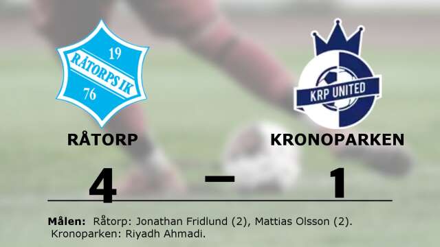 Råtorps IK vann mot Kronoparken United