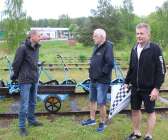 Christer Falk, Kenneth Engström och Anders Hammarström besökte järnvägsområdet.