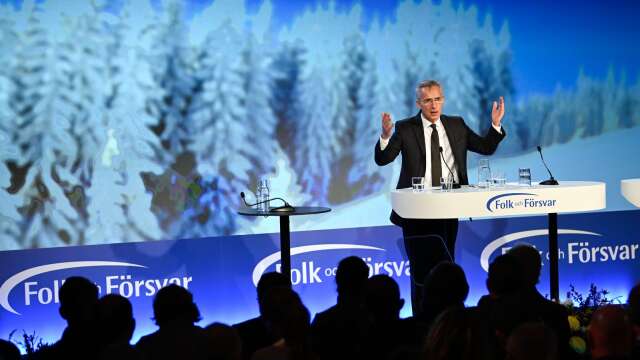 Natos generalsekreterare Jens Stoltenberg talade under Folk och Försvars rikskonferens i Sälen i början av januari.