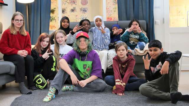 Elever på Stråningtorpsskolan besökte Unicef i Stockholm.